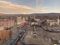 North Adams Massachusetts Its not very clean from the ground but its beautiful from my hotel room