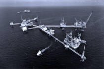 North Sea oil rigs 