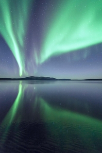 Northern lights in Pallas-Yllstunturi National Park in Muonio Finland 