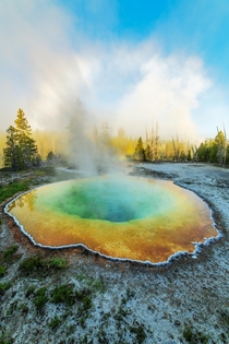Not a bad way to spend a sunrise Yellowstone Wyoming Packtography on Instagram 