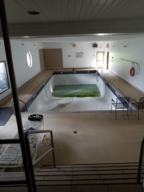 Not abandonedbut decommissioned pool at Radium Hot Springs Golf course BC Canada Pic  of 