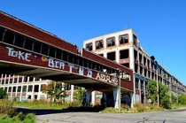 Now gone the Packard Plant bridge was an icon in Detroit