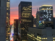 NYC during sunset