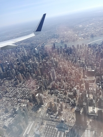 NYC from a plane about to land in LGA