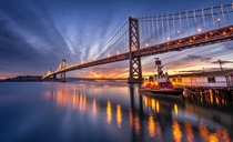 Oakland Bay Bridge Sunrise 