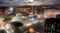 OC Fog creeping in over Calgary Alberta Advised to post this here  x