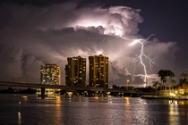 OC My Mom wanted a cool pic of her condo It took me  years to get the perfect shot River District of Fort Myers Florida