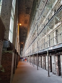 Ohio State Reformatory never ceases to amaze me You can take tours but was abandoned for years and almost demolished They left the majority of it untouched save for exit signs and lighting  Mansfield OH in USA