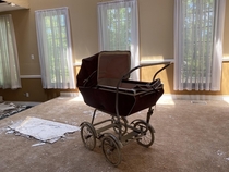 Old baby carriage in multi million dollar mansion I explored