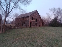 Old barn on family property Unfortunately a couple months ago the left side caved in