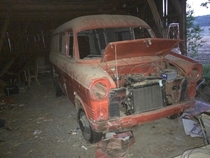 Old car I discovered while exploring an abandoned shed near my hometown 