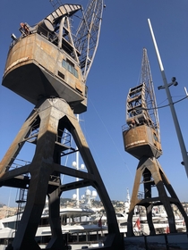 Old cranes in Genoa port