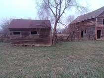 Old Farm house and barn on family property in the Midwest