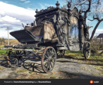 Old gothic hearse found in Dresden Germany