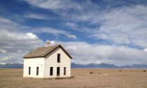 Old house on the prairie near Alamosa CO 