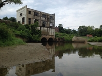 Old hydroelectric plant in Fredericksburg VA View from the Rappahannock 