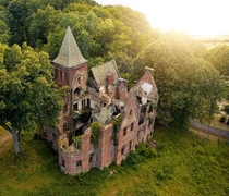 Old mansion built in  now crumbling in the woods