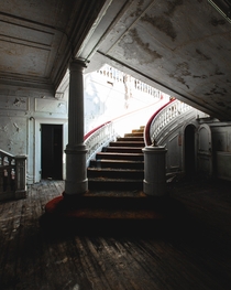 Old stair case In abandoned Library 