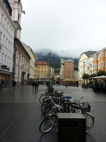 Old Town Altstadt section of Innsbruck Austria  x