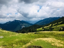On the Alpine border between Austria and Germany 