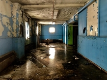 One of countless rooms in the Traverse City Asylum in Michigan 