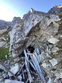 One of many abandoned mine entrances in Hatcher Pass Alaska
