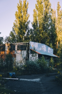One of many buildings on the abandoned premises of a former train manufacturer