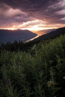One of the best alpine sunsets Ive seen in a long time Revelstoke British Columbia 