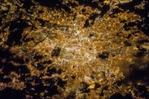 One of the crew members aboard the ISS photographed this image of the city of Paris France on April   