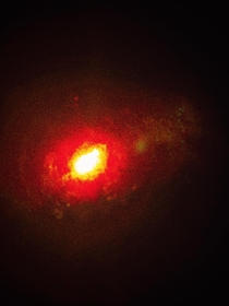 One of the first long exposure images of a star going supernova  colorized by hand