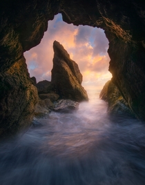 One of the many incredible sea caves scattered across the coastline of Olympic National Park WA  mattymeis