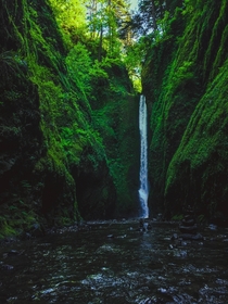 Oneonta Gorge Waterfall  minutes outside downtown Portland 