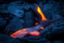 Oozing lava on the Big Island of Hawaii 