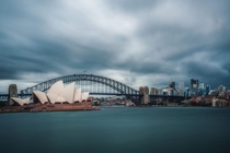 Opera house and harbour bridge Sydney