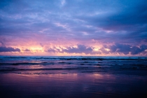 Oregon Coast sunset during very stormy October conditions  IG caspiankaiphoto