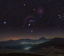 Orion over the Central Bohemian Highlands by Vojtch Bauer
