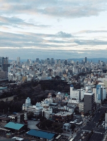 Osaka skyline seen from the Abeno Harukas skyscraper
