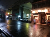 Osaka streets after short rain