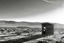 Outhouse Johnson Valley within the Mojave Desert Preserve California 