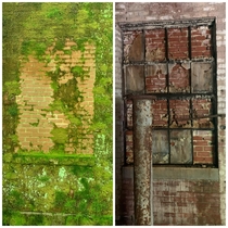 Outside vs inside same window on an abandoned building