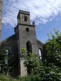Overgrown church on the island of Bute
