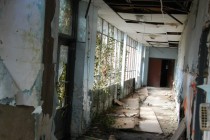 Overgrown hallway at an Indiana Insane Asylum  Album in comments