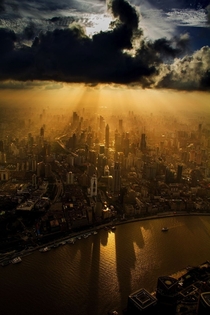 Overhead view of Shanghai 