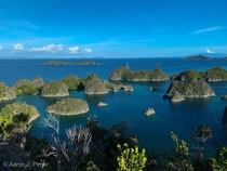 Overlooking Islands in Raja Ampat Indonesia 