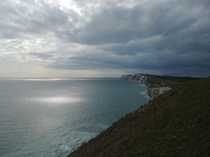 Overlooking the cliffs south coast of Isle of Wight x 