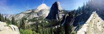 Overlooking the Nevada Falls Yosemite National Park CA 