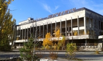 Palace of culture in Pripyat Chernobyl Exclusion Zone