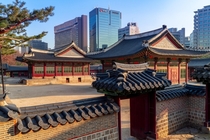 Palace yard in Seoul South Korea 