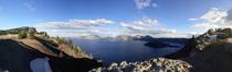 Panorama of Crater Lake at Golden Hour 