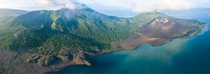 Panorama of Tavurvur Volcano in Rabaul Papua New Guinea x OC SkyPacking